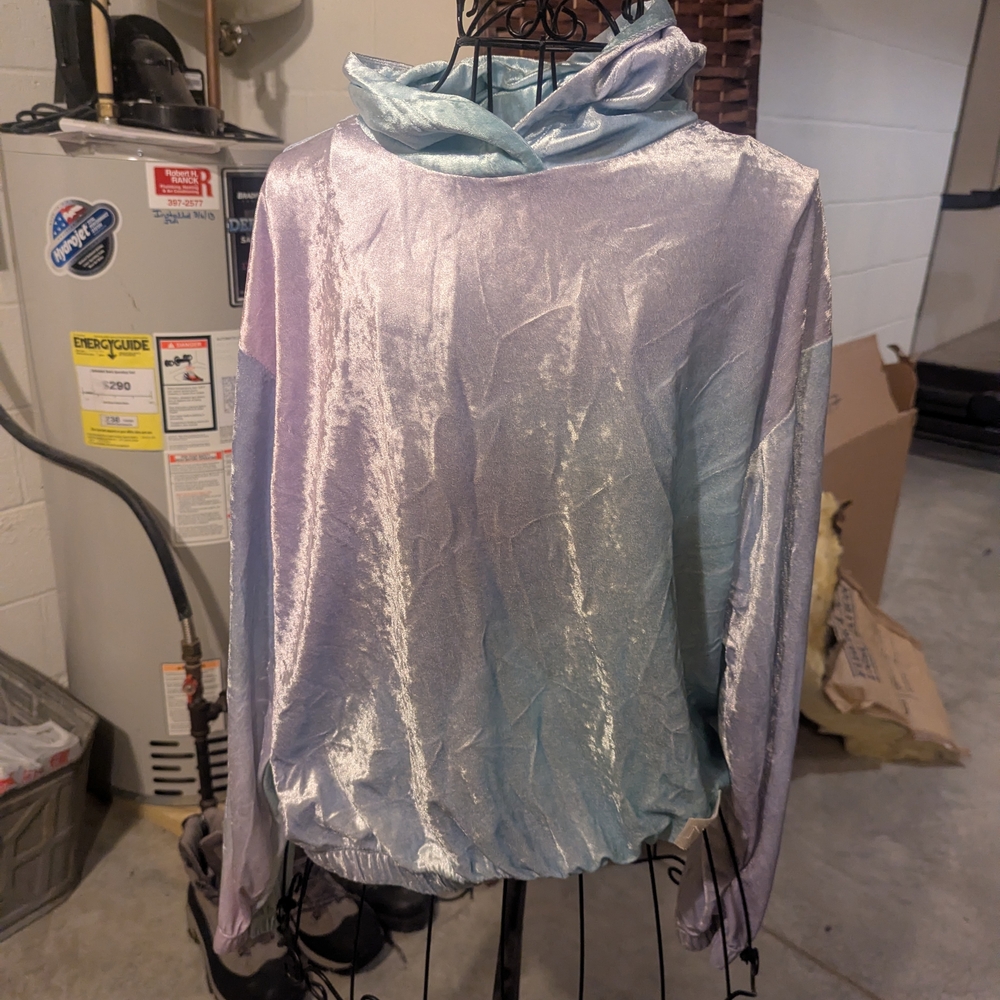 Nike Pastel Iridescent Lavender and Light Blue Hoodie